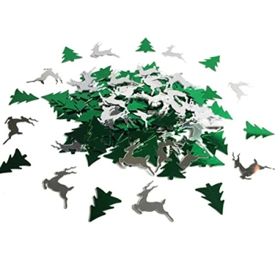 Image of LUOEM Christmas Confetti Tree Deer Table Decorations