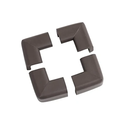 Image of Prince Lionheart Cushiony Corner Guards Soft &amp; Impact Absorbing Foam 4 Corners 3M Tape Protectors Wipes Clean Easy To Fit Remove Accident Prevention Chocolate Brown