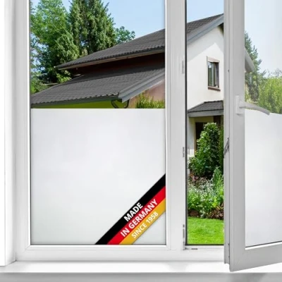 Image of d c fix Fensterfolie static Frost UV Sichtschutz beidseitig blickdicht statisch selbsthaftend Folie für Bad Fenster, Küche, Glastür Milchglasfolie Sichtschutzfolie Glasfolie 45 cm x 1,5 m