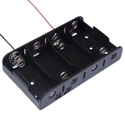 Image of C x 4 Open Style Battery Holder Case With Flying Leads