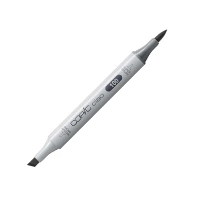 Image of Copic Ciao Coloured Marker Pen (100) Black, For Art &amp; Crafts, Colouring, Graphics, Highlighter, Design, Anime, Professional Beginners, Supplies Colouring Books