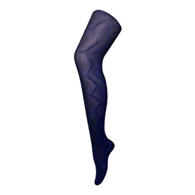 Image of Sock Snob Ladies Thick Coloured 80 Denier Opaque Patterned Winter Fashion Tights (8 14 UK 36&quot;/42&quot;, Weave Blue)