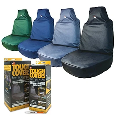 Image of TigerBox TOUGH Covers Heavy Duty Extra Strong PVC &amp; Nylon Waterproof Universal Fitting Rear Seat for Cars, Vans 4x4s Black
