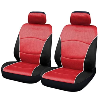 Image of UKB4C Red Black Modern Look Pair Front Car Seat Covers