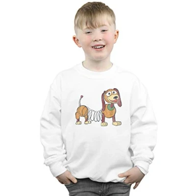 Image of Disney Boys Toy Story 4 Slinky Pose Sweatshirt White 5 6 Years