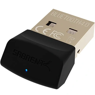 Image of SABRENT USB Bluetooth 4.0 Adapter Dongle for PC Laptop Desktop Computer Mouse Keyboard Headphone Controller, Support Windows, Mac, Plug and Play (BT UB40)