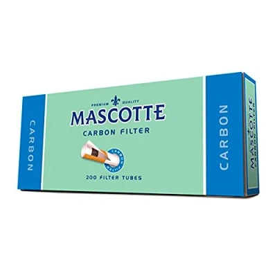 Image of 200 2000 x MASCOTTE CARBON FILTER TUBES Tips Paper Smoking Cigarette Rolling Active Charcoal Filling Tobacco UK FREE P&amp;P (2000 TUBES)