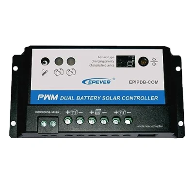 Image of EPEVER® 10A Solar Charge Controller 12V/24V for Duo Battery Charging with LED Indicator RVs, Caravans and Boats EPIPDB COM 10