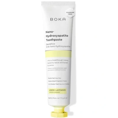 Image of Boka Fluoride Free Toothpaste Nano Hydroxyapatite, Remineralizing, Sensitive Teeth, Whitening Dentist Recommended for Adult, Kids Oral Care Lemon Lavender Flavor, 4oz (113g) 1Pk US Manufactured