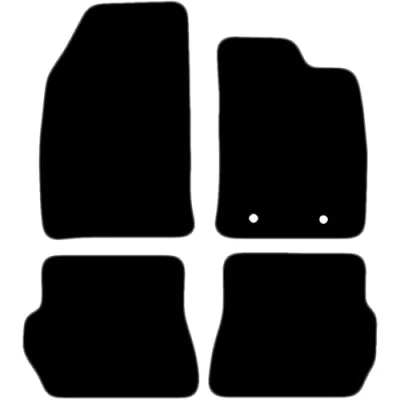 Image of Carsio Carpet Car Mats For Ford Fusion 2002 to 2012 (2 Clips) Tailored Fit Floor Mat Set Complete Accessory Black Custom Fitted All Weather, Anti Slip Backing &amp; Grey Trim