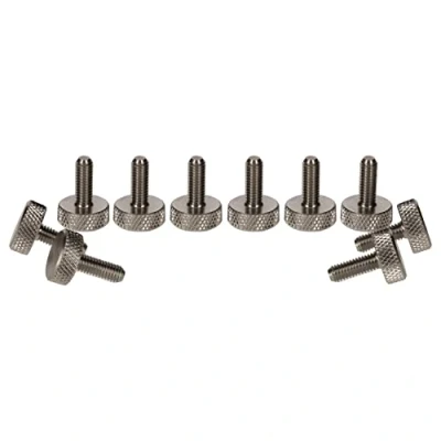 Image of PrecisionGeek M3 x 10mm Flat Knurled Stainless Steel Thumb Screws (Set of 10)