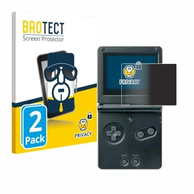 Image of brotect (2 Pack Privacy Screen Protector compatible with Nintendo Gameboy Advance GBA SP [Anti Spy, Protection Film, Blue Light Filter]