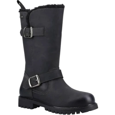 Image of Hush Puppies Women&#039;s Winnie Mid Calf Boot, Black, 6 UK