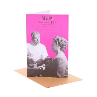 Image of UK Greetings Mother&#039;s Day Card for Mum from your Son Funny Design