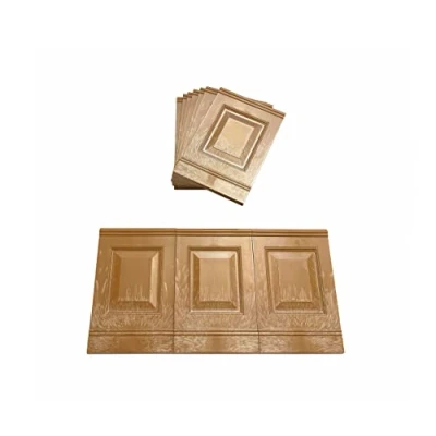Image of Proops Dolls House Wall Panels, Light Brown Wood Effect, Raised Fielded, Pack of 10, 1/12th Scale (A1015) Free UK Postage