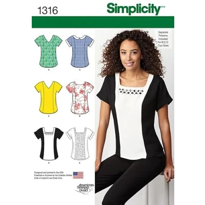 Image of Simplicity Ladies Easy Sewing Pattern 1316 Summer Tops in 6 Styles