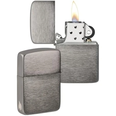 Image of Zippo Lighter, Metal, 1941 Replica Black Ice, One Size