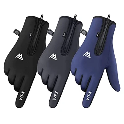 Image of WESTWOOD FOX WFX Winter Gloves Touch Screen Anti Slip Warm Windproof Thermal Sports Cycling for Men &amp; Women Outdoor bike Running Camping Driving (Black, Large)