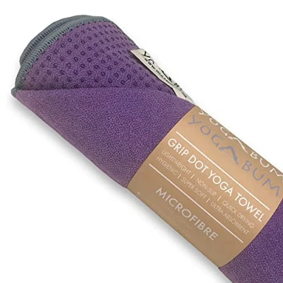 Image of Yogabum Grip Dot Yoga Mat Towels Non Slip Eco Towel (Orchid Purple)