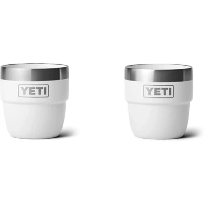 Image of YETI Rambler Espresso Cup, Vacuum Insulated Stainless Steel Stackable White, 2 Pack 4 oz (118 ml)