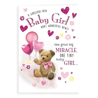 Image of Regal Publishing Cute Baby Card Girl 9 x 6 inches