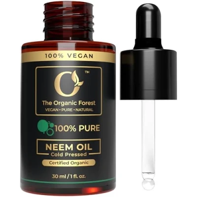 Image of USDA Organic Neem Oil 100% Pure Cold Pressed for Skin, Hair, and Plants Natural Remedy Healthy Skin &amp; Hair Care Non GMO, Vegan 1 Fl Oz
