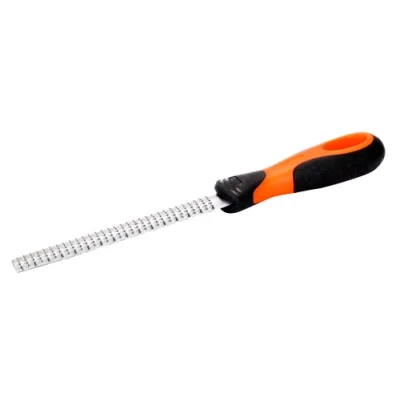 Image of Bahco 6 342 08 1 2 Hieb Half Round Rasp with Handle, Multi Colour, 200 mm