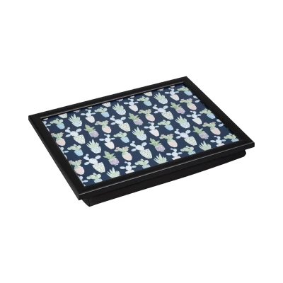 Image of Denby Cacti Lap Tray With Black Edge