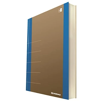 Image of DONAU Life 1370001FSC 10 Squared Notebook with Organiser 80 Pages, Soft Cover, Blue, for Office, School and Home, As a Diary, Bullet Journal, Writing Book, Stylish Design, FSC®
