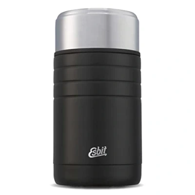 Image of Esbit Majoris Thermal Food Container 1000 ml in Black Stainless Steel for Hot and Cold