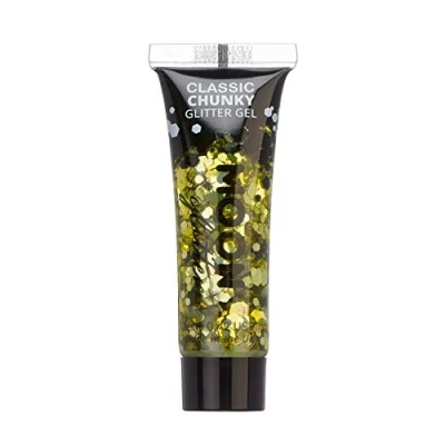 Image of Classic Chunky Face &amp; Body Glitter Gel by Moon Gold Cosmetic Festival Paint for Face, Body, Hair, Nails 12ml