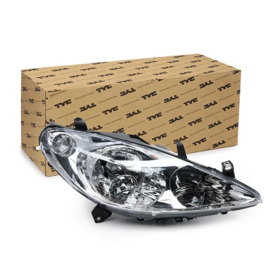 Image of 6205Z2, 6205ZP Headlights TYC 20 0165 05 2 right H1, H7 for hand traffic with bulb holder, without electric motor PEUGEOT: 307 CC, Hatchback