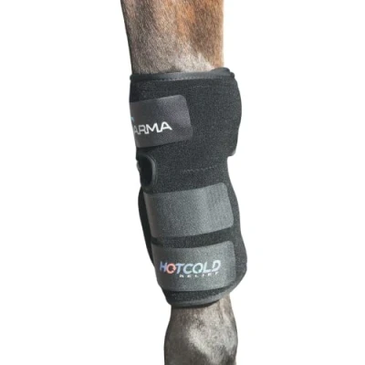 Image of Shires Arma Hot/Cold Joint Relief Horse Boots in Black one size