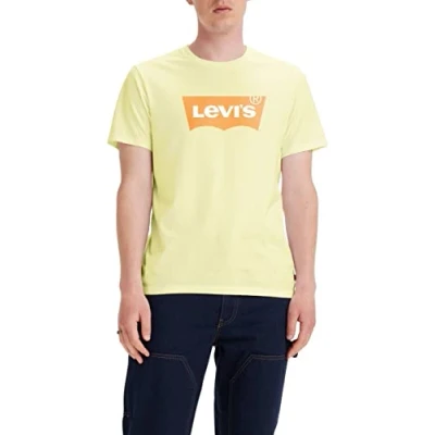 Image of Levi&#039;s Men&#039;s Graphic Crewneck Tee T Shirt, Batwing Lemonade, S
