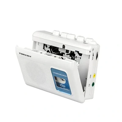 Image of TOMASHI Portable Cassette Player Tape Recorder Walkman with Built in Speaker,Microphone,Headphone Jack , 4.57 x 3.54 1.38inch