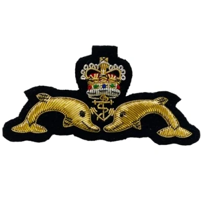 Image of Giftshop UK Royal Navy Submarine Service ER Embroidered Blazer Badge