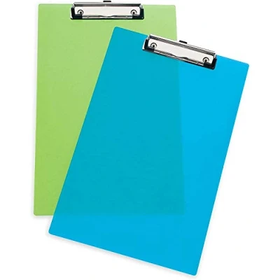 Image of Plastic Clipboards A4 Letter Size Sturdy Durable Paperboard (2 Pack)
