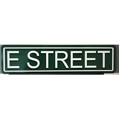 Image of Lotusworld E Street Metal Sign SPRINGSTEEN NEW JERSEY BAND ROCK N ROLL MUSIC MANCAVE 4x16 inches