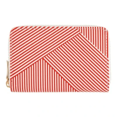 Image of DRAEGER PARIS 1886 Women Wallet White and Red Stripes, M