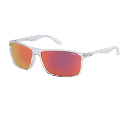 Image of O&#039;Neill ONS 9004 2.0 Men&#039;s Sunglasses 113P G Clear Crystal/Red Orange Lens