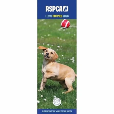Image of RSPCA, I Love Puppies Slim Calendar 2026