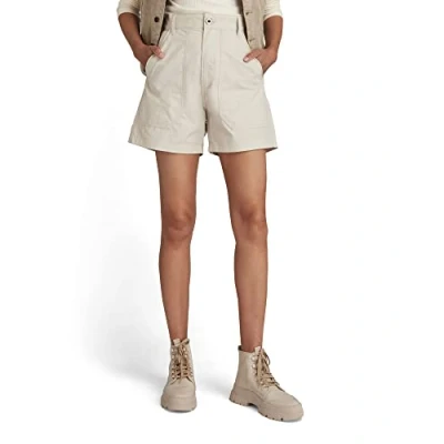Image of G STAR RAW Women&#039;s 3D Fatigue Shorts, Beige (whitebait D21101 C973 1603), 33