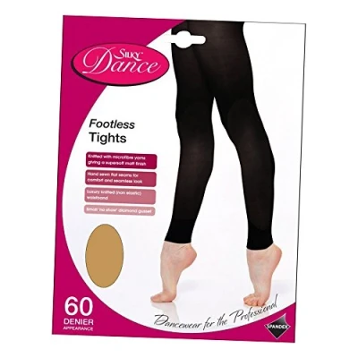 Image of Womens Silky Dance 60 Denier Footless Tights Black Large