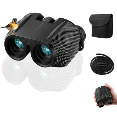 Image of 10X25 Binoculars, Compact Binoculars for Adults Bird Watching, Travel Stargazing Hunting Concerts with Carrying Case and Strap