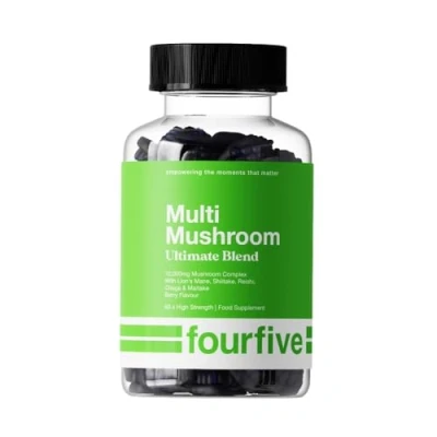 Image of fourfive Multi Mushroom Gummies (10000mg) Ultimate Blend with Reishi, Lion&#039;s Mane, Chaga, Maitake &amp; Shiitake, Optimum Daily Dose 60