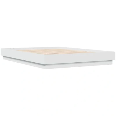 Image of vidaXL Bed Frame with LED without Mattress White 120x200 cm
