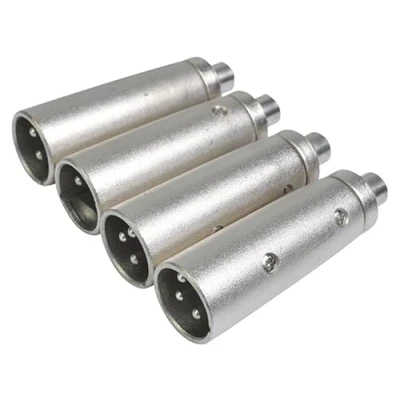 Image of XLR Male to Phono/RCA Adaptor Pack of 4
