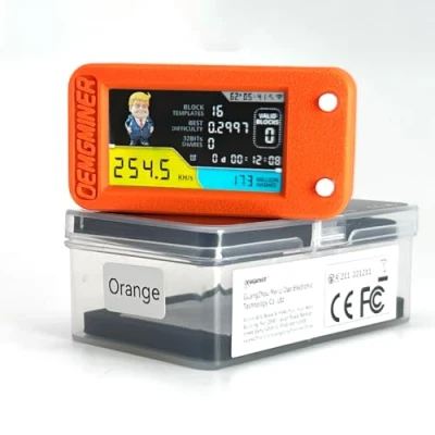 Image of NerdMiner V2 Pro 78KH/s T Display S3 Bitcoin Solo Lottery Miner Win 3.125 BTC with Low Power Consumption WiFi Connection, and USB C (NerdMiner Orange)