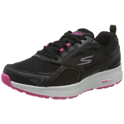 Image of Skechers Women&#039;s Go Run Consistent Trainers, Black Pink, 8 UK