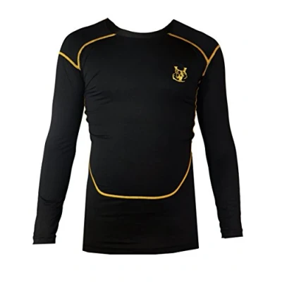 Image of VIPER Compression Base Layer Long Sleeve Shirt Sports Thermal Top (L) Black